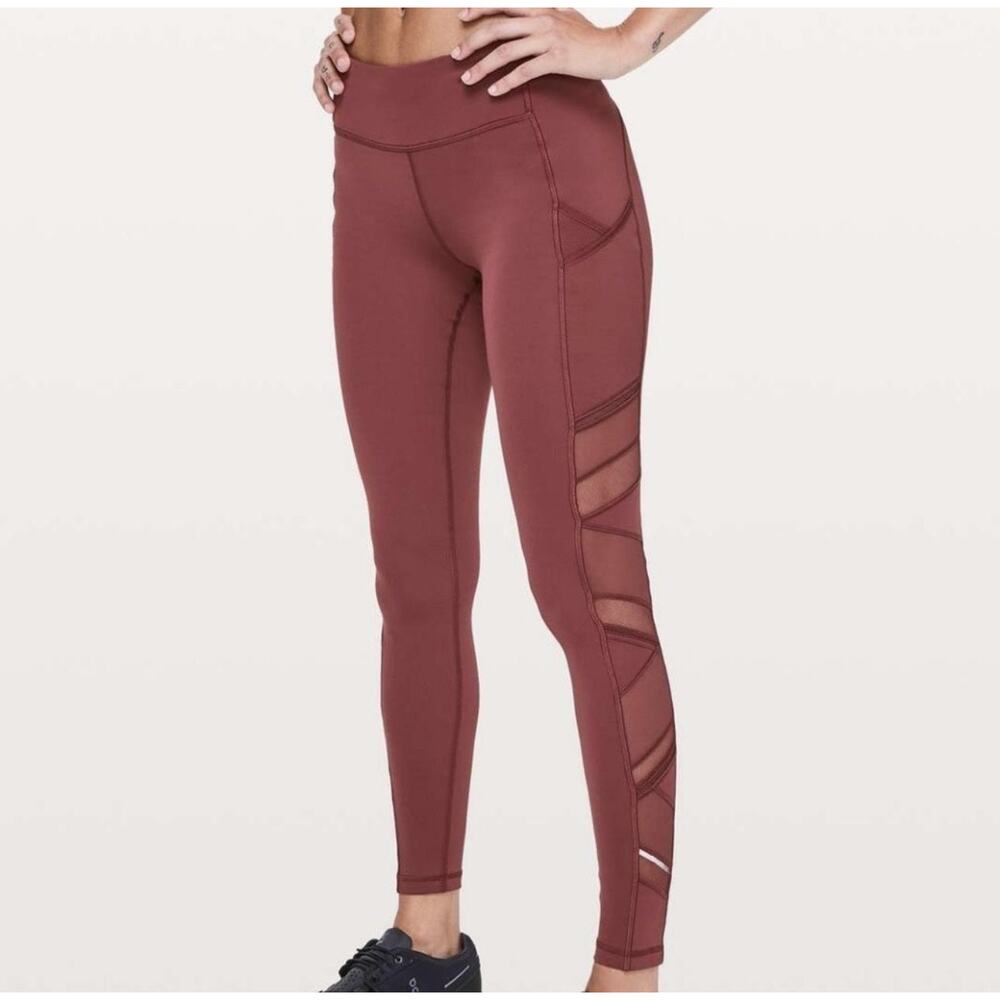 Lululemon Leggings Womens 6 Speed Up High Rise Mesh Pocket Ankle Tight Running